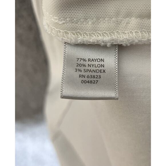 Christopher & Banks Signature Slimming Capri Pants Womens Size 14P White Pull On - Picture 4 of 8